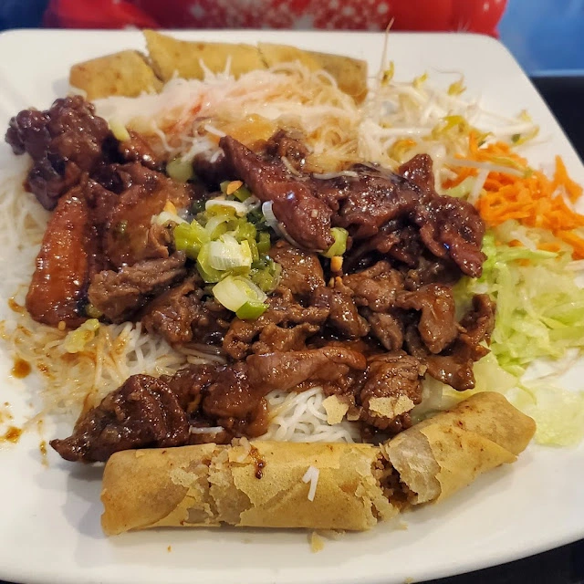 Best Grilled Spicy Sate Beef and Spring Rolls Vermicelli in Airdrie, AB